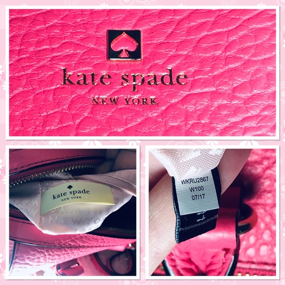NWOT! Kate Spade | Delaney Perri Lane Bubbles Peony Pink Leather Satchel - Picture 16 of 16